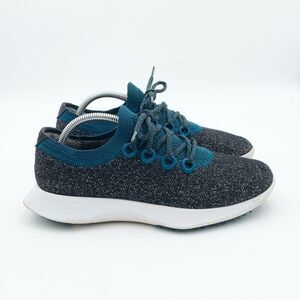 Allbirds Wool Runners Men’s Sneakers Gray and teal merino lace up lightweight